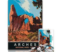 1000 Piece Jigsaw Arches Utah Jigsaw Puzzles for Adults,is Ideal As A Gift for The Whole Family Suitable for And 14 26x38cm