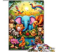 1000 Piece Jigsaw Art Animal World Puzzles for Adults Educational Brain Teaser, Artistic Home & Office Decor, 14+ Age size 38x26cm
