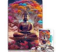 1000 Piece Jigsaw Art Buddha 1000 Piece Jigsaw Puzzles for Adults,for Is Ideal As A Gift for The Whole Family for And 14 Years Old (26x38cm)