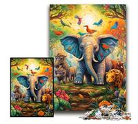 1000 Piece Jigsaw Art Elephant cardboard Jigsaw Puzzles Size 26x38cm Interactive Family Game, DIY Home Decor, Brain Teaser Gift