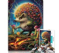 1000 Piece Jigsaw Art Hedgehog 1000 Pieces Jigsaw Puzzles For Teens And Adults,Artistic Wall Decor & Birthday Gift Idea for Friends, Home Office 50x75cm