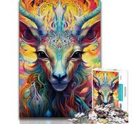 1000 Piece Jigsaw Art Moose 1000 Piece Jigsaw Puzzles for Adults,for Is Ideal As A Gift for The Whole Family for And 14 Years Old (50x75cm)