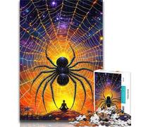 1000 Piece Jigsaw Art Spider Jigsaw Puzzles for Teenagers,Stress Reliever Difficult Challenge Enhance Love between Couples 26x38cm