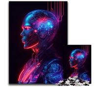 1000 Piece Jigsaw Artificial Intelligence Puzzles for Adults Interactive Family Game Brain Challenge Educational Toy 1000 PCS(38x26cm)