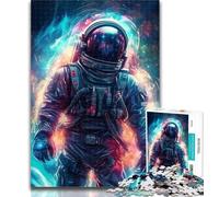 1000 Piece Jigsaw Artistic Astronauts Puzzles 1000 Pieces for Teenagers,Stress Reliever Difficult Challenge Enhance Love between Couples 26x38cm