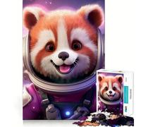 1000 Piece Jigsaw Astronaut Baby Red Panda Fine Edge Craft Logic Puzzle Play Leisure Game Time Birthday Fun Gift (38x52cm)