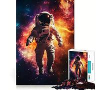 1000 Piece Jigsaw Astronaut in Space Fine Edge Craft Logic Puzzle Play Leisure Game Time Birthday Fun Gift (38x26cm)