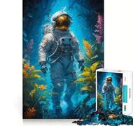 1000 Piece Jigsaw Astronaut Magical Place Precise Cut Art Brain Teaser Gift Leisure Time Fun Christmas Wall Art (38x52cm)