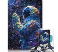 1000 Piece Jigsaw Astronaut Praying Jigsaw Puzzles for Teenagers,Stress Reliever Difficult Challenge Enhance Love between Couples 26x38cm