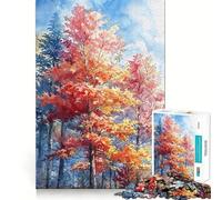 1000 Piece Jigsaw Autumn Blaze Fine Edge Craft Logic Puzzle Play Leisure Game Time Birthday Fun Gift (38x52cm)