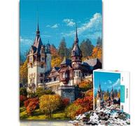 1000 Piece Jigsaw Autumn Castle Puzzles 1000 Pieces for Teenagers,Stress Reliever Difficult Challenge Enhance Love between Couples (50x75cm)