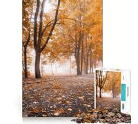 1000 Piece Jigsaw Autumn Trees in Park Fine Edge Craft Logic Puzzle Play Leisure Game Time Birthday Fun Gift (50x75cm)