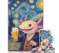 1000 Piece Jigsaw Axolotl Jigsaws 1000 Pieces for Teenagers,Stress Reliever Difficult Challenge Unique Home Decor And Gifts (38x26cm)