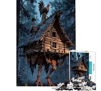 1000 Piece Jigsaw Baba Yagas Hut Fun at Home Activities, Precision Cutting Anti-Stress Toys Suitable for People Aged 14 And Above (38x52cm)