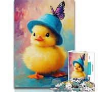 1000 Piece Jigsaw Baby Chicken Oil Painting 1000 Piece Jigsaw Puzzle for Adults Teens,Toys Educational Games Stress Relieving Artists Collection, Fine Art 26x38cm