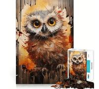 1000 Piece Jigsaw Baby Owl Loving Funny Precise Cut Art Brain Teaser Gift Leisure Time Fun Christmas Wall Art (50x75cm)