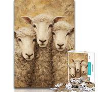 1000 Piece Jigsaw Baby Sheep Jigsaw Puzzles for Adults 1000,Educational Games Home Decoration Artists Collection, Fine Art 50x75cm