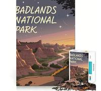 1000 Piece Jigsaw Badlands National Park Precise Cut Art Brain Teaser Gift Leisure Time Fun Christmas Wall Art (38x52cm)