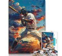 1000 Piece Jigsaw Baseball Players Adult Puzzles 1000 Pieces,Toys Educational Games Stress Relieving Enhance Love between Couples 50x75cm