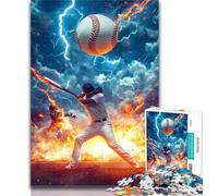 1000 Piece Jigsaw Baseball Sports Jigsaw Puzzles for Teenagers 1000,Challenging Difficult with Fully Interlocking Randomly Shaped Pieces 75x50cm