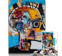 1000 Piece Jigsaw Basquiat-style Skull Adult Jigsaw Puzzles 1000,Toys Educational Games Stress Relieving Wishlist with Santa Claus 50x75cm