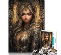 1000 Piece Jigsaw Beautiful Female Dark Angel Jigsaw Puzzles for Adults,Artistic Wall Decor & Birthday Gift Idea for Friends, Home Office 26x38cm