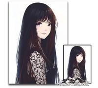 1000 Piece Jigsaw Beautiful Girl Anime Puzzles for Adults Challenging Brain Teaser Family Activity Home Decor 1000 PCS(75x50cm)