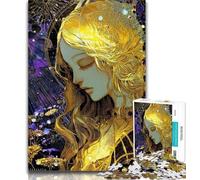 1000 Piece Jigsaw Beautiful Golden Girl Adult Jigsaws 1000 Piece,Wall Decoration Unique Birthday And Xmas Gifts Suitable for And 14 50x75cm