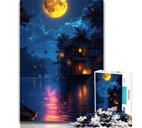 1000 Piece Jigsaw Beautiful House by The Lake Jigsaw Puzzles 1000 Pieces for Adults Teens,Diy Modern Wall Art Unique Gift Home Decor 26x38cm