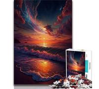 1000 Piece Jigsaw Beautiful Sunset Jigsaw Puzzles for Teenagers,Toys Educational Games Stress Relieving Parent-child Interaction (50x75cm)
