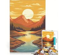 1000 Piece Jigsaw Beautiful Valley Mountain, Educational Toy, Interesting Stress Reduction, Improving Love between Couples 50x75cm