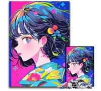 1000 Piece Jigsaw Beautiful Woman Anime Puzzles for Adults Challenging Brain Teaser Family Activity Home Decor 1000 PCS(75x50cm)