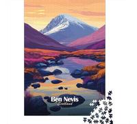 1000 Piece Jigsaw, Ben Nevis Mountain Landscape, 38x26cm/1000pcs