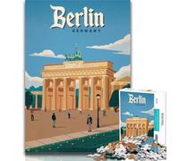 1000 Piece Jigsaw Berlin Brandenburg Jigsaw Puzzles for Adults,is Ideal As A Gift for The Whole Family Suitable for And 14 75x50cm
