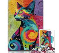 1000 Piece Jigsaw Black Cat 1000 Pieces Jigsaw Puzzles For Teens And Adults,Artistic Wall Decor & Birthday Gift Idea for Friends, Home Office 26x38cm