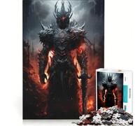 1000 Piece Jigsaw Black Knight From Hell, Educational Toy, Interesting Stress Reduction, Improving Love between Couples 38x52cm