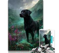 1000 Piece Jigsaw Black Labrador 1000 Piece Jigsaw Puzzles for Adults & Teens,Educational Stress Relief Toy Great Gifts And Toys (26x38cm)