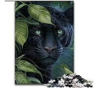 1000 Piece Jigsaw Black Leopard Impossible Jigsaw Puzzles for Adults size 50x75cm Interactive Family Game, DIY Home Decor, Brain Teaser Gift