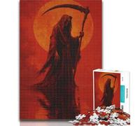 1000 Piece Jigsaw Blood Moon Reaper Jigsaw Puzzles for Teenagers 1000 Pieces,Relax Games Is Ideal As A Gift for The Whole Family 50x75cm