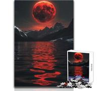 1000 Piece Jigsaw Blood Moon Rising Relaxing Leisure Time Activity Precision Cut Smooth Edge Play Toy Size 38x26cm