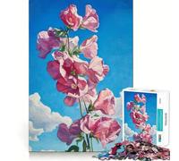 1000 Piece Jigsaw Bloom in Sweet Pea Sharp Joint Play, Focus Building Toy, Quiet Play Game, Birthday Fun Play (38x52cm)