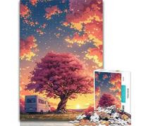1000 Piece Jigsaw Blooming Cherry Blossoms 1000 Piece Jigsaw Puzzle for Adults Teens,Toys Educational Games Stress Relieving Artists Collection, Fine Art 50x75cm