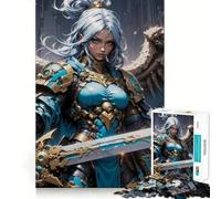 1000 Piece Jigsaw Blue Angel Warrior Part Sharp Joint Play, Focus Building Toy, Quiet Play Game, Birthday Fun Play (38x26cm)