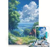 1000 Piece Jigsaw Blue Sky Haven, Educational Toy, Interesting Stress Reduction, Improving Love between Couples 38x52cm