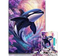 1000 Piece Jigsaw Blue Whale Adult Jigsaws 1000 Piece,Toys Educational Games Stress Relieving Artists Collection, Fine Art 26x38cm