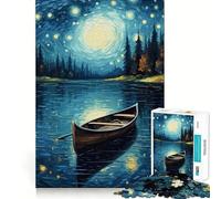 1000 Piece Jigsaw Boat In The Night Sharp Joint Play, Focus Building Toy, Quiet Play Game, Birthday Fun Play (38x52cm)