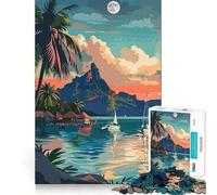 1000 Piece Jigsaw Bora Bora Island Sharp Joint Play, Focus Building Toy, Quiet Play Game, Birthday Fun Play (50x75cm)