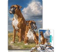 1000 Piece Jigsaw Boxer Dog Adult Jigsaw Puzzles 1000 Pieces,Family Game Stress Reliever Difficult Challenge Great Gifts And Toys 26x38cm