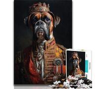 1000 Piece Jigsaw Boxer Dog Jigsaws Puzzles 1000 Pieces for Adults Gifts,with Matching Poster And Trivia Sheet for Age 14 (50x75cm)