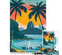 1000 Piece Jigsaw Brazilian Paradise Premium Cut Play Creative Brain Game Peace Fun Time Christmas Wall Art (38x26cm)